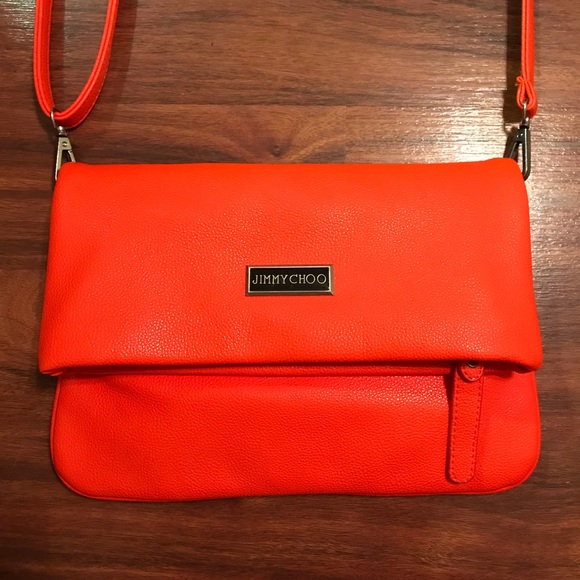 Bright Coral Orange Jimmy Choo Bag NWOT - Picture 8 of 8